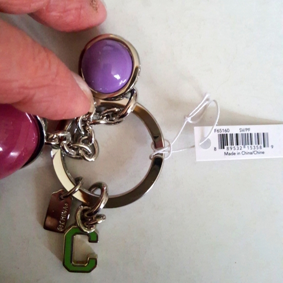 COACH ORB CHARM KEY RING - Picture 8 of 8